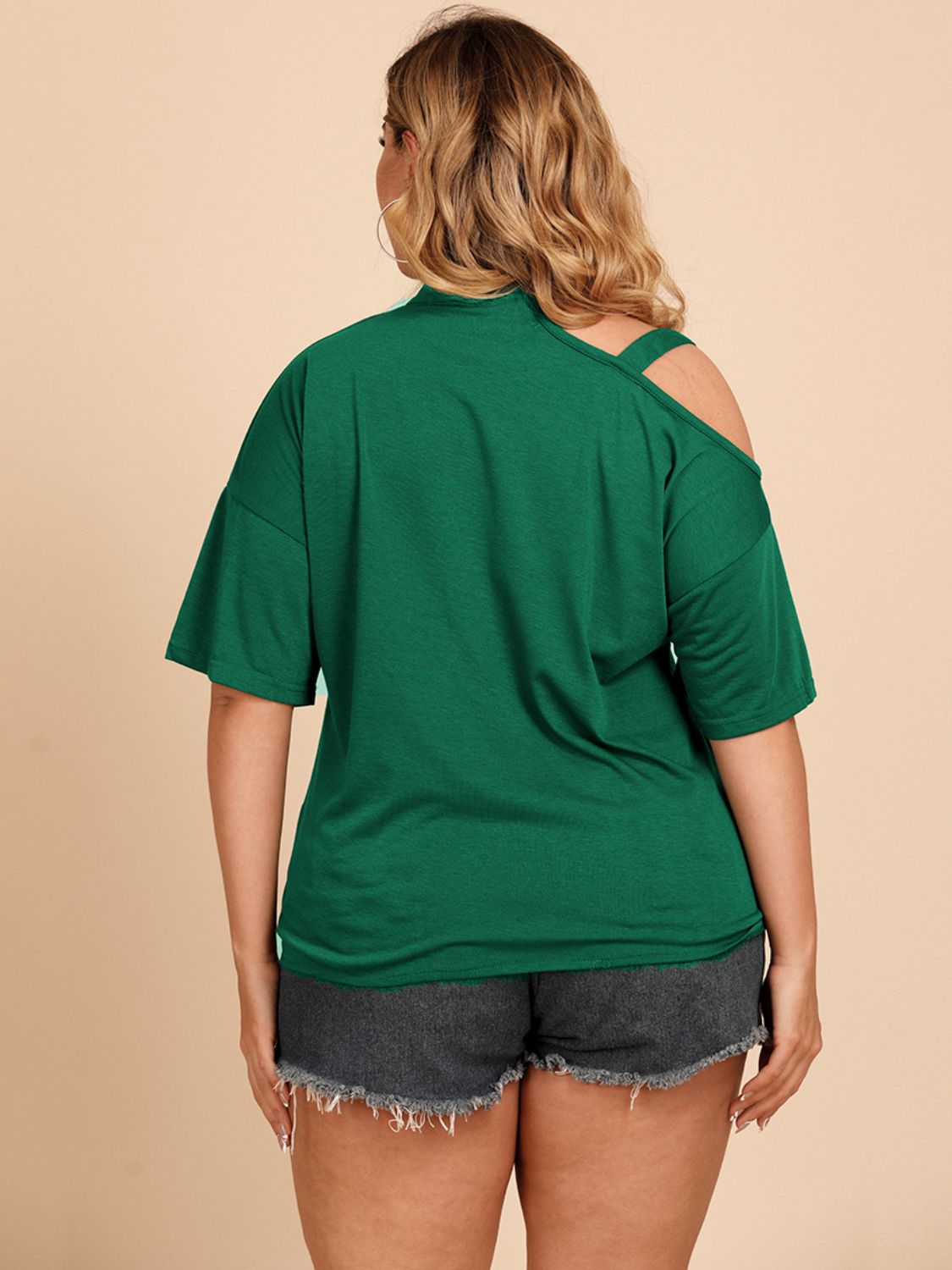 Plus Size Tied Cold-Shoulder Tee Shirt - The Goddess Galleries