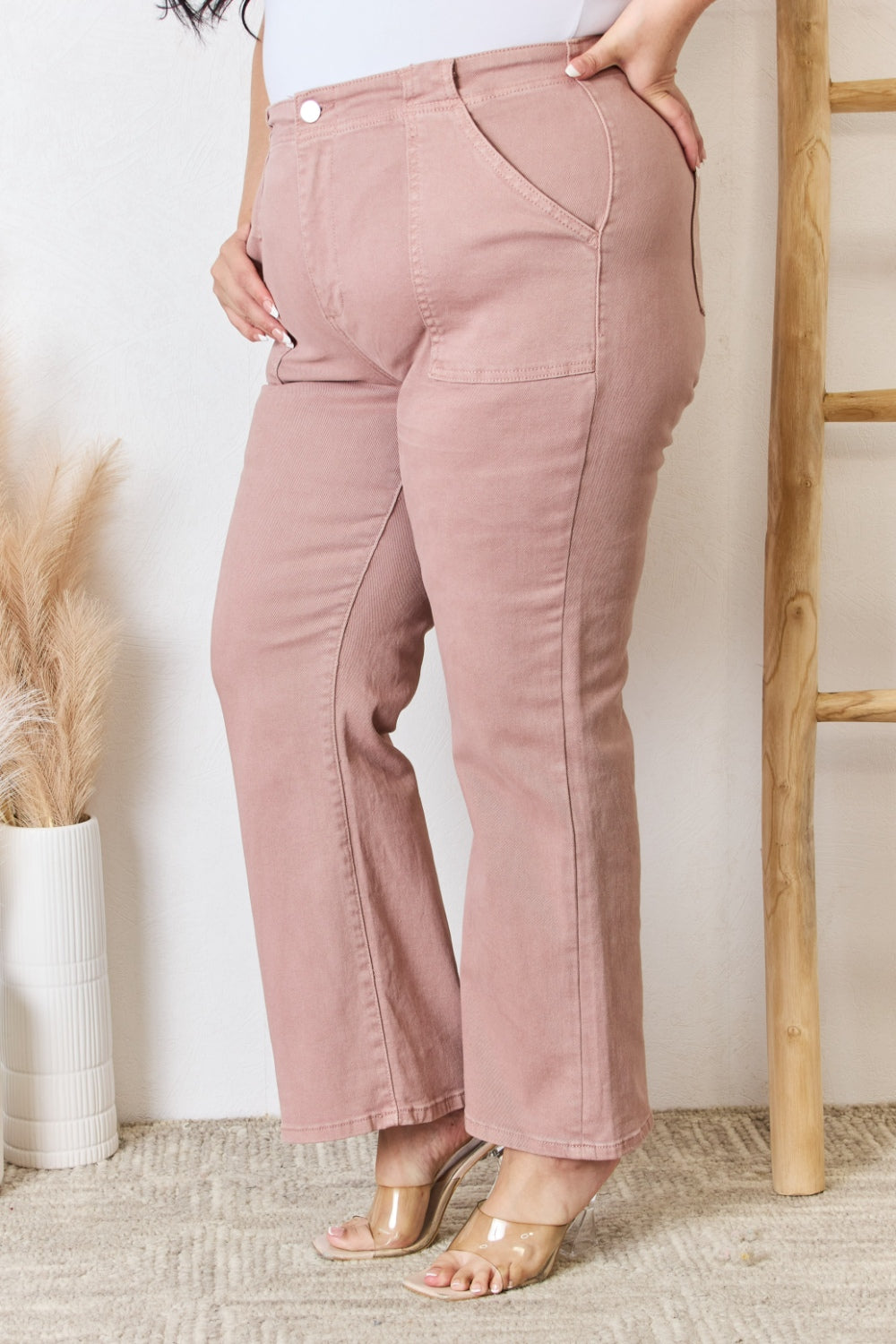 RISEN Full Size High Rise Ankle Flare Jeans - The Goddess Galleries