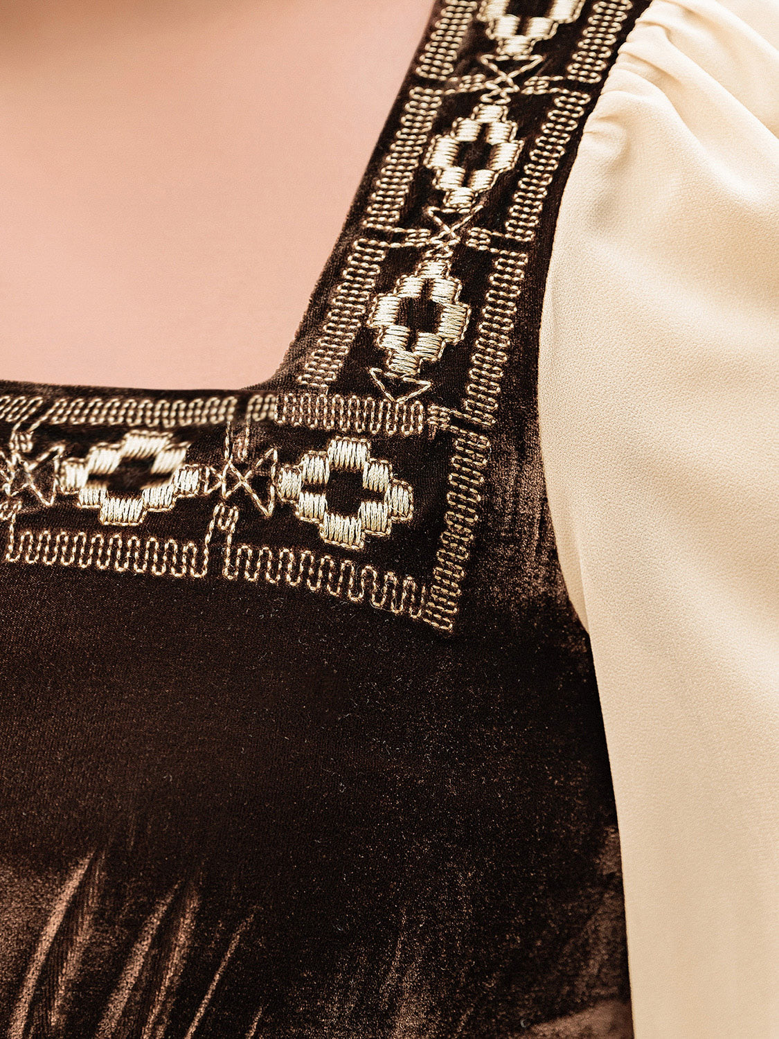 Plus Size Embroidered Square Neck Dress - The Goddess Galleries