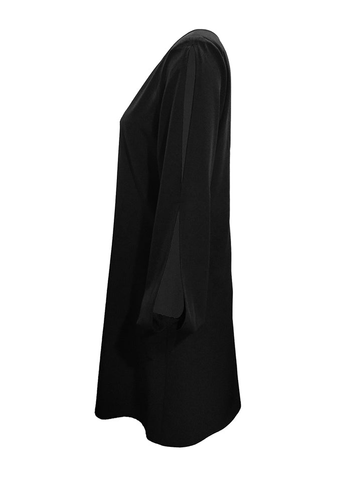Cutout Long Sleeve Round Neck Dress - The Goddess Galleries