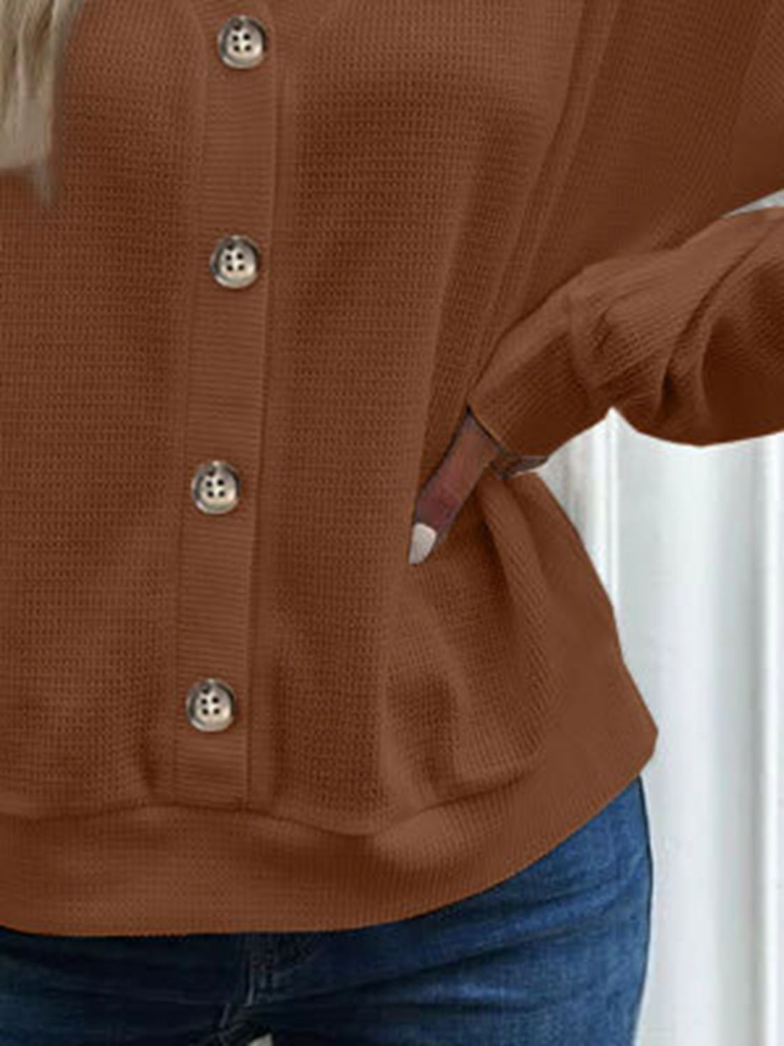 V-Neck Dropped Shoulder Blouse - The Goddess Galleries