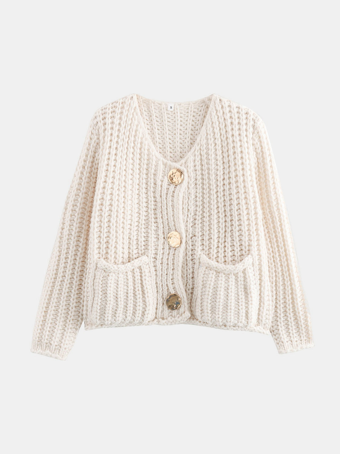 Button Down Long Sleeve Cardigan - The Goddess Galleries