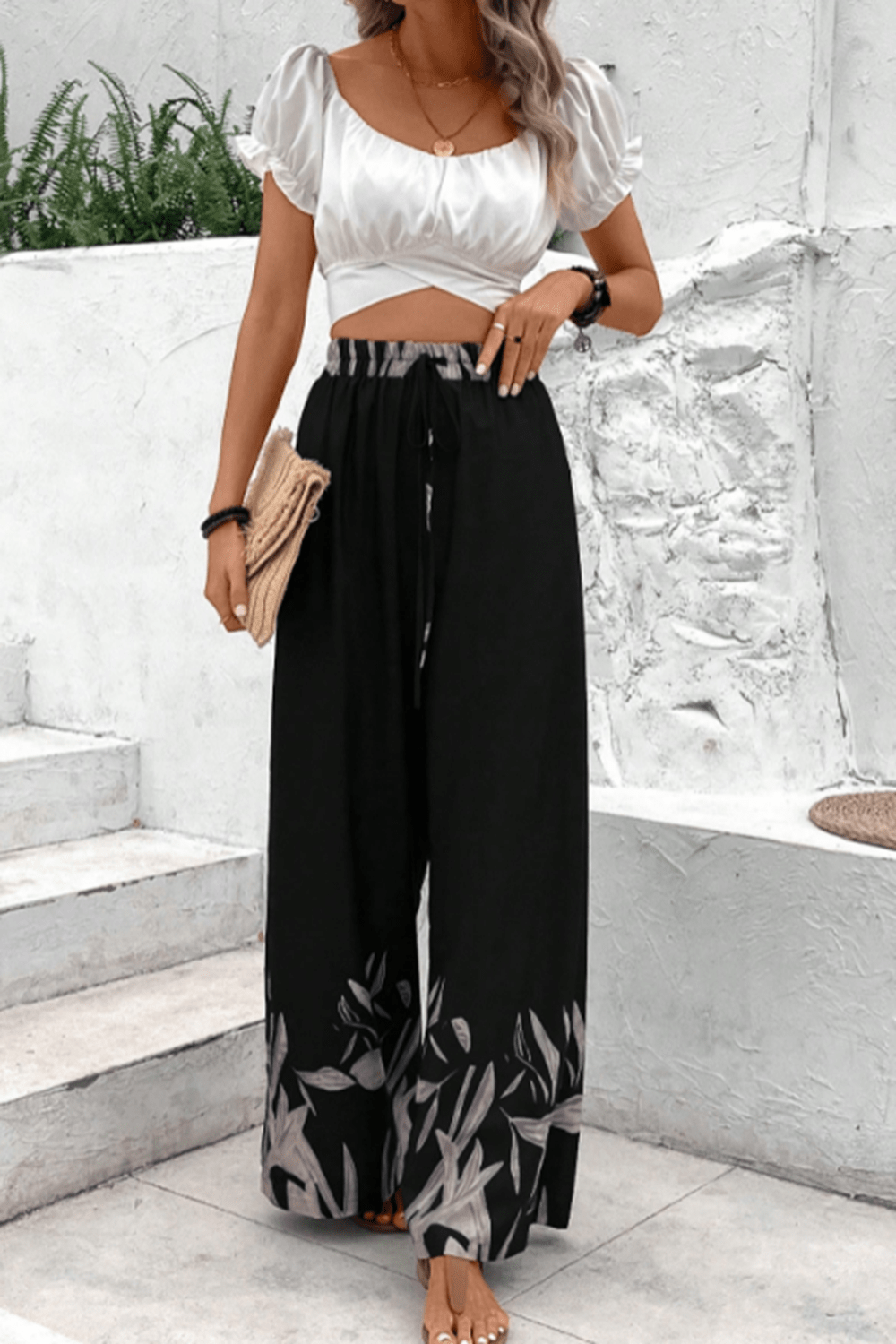 Honey Drawstring High Waist Relax Fit Long Pants - The Goddess Galleries