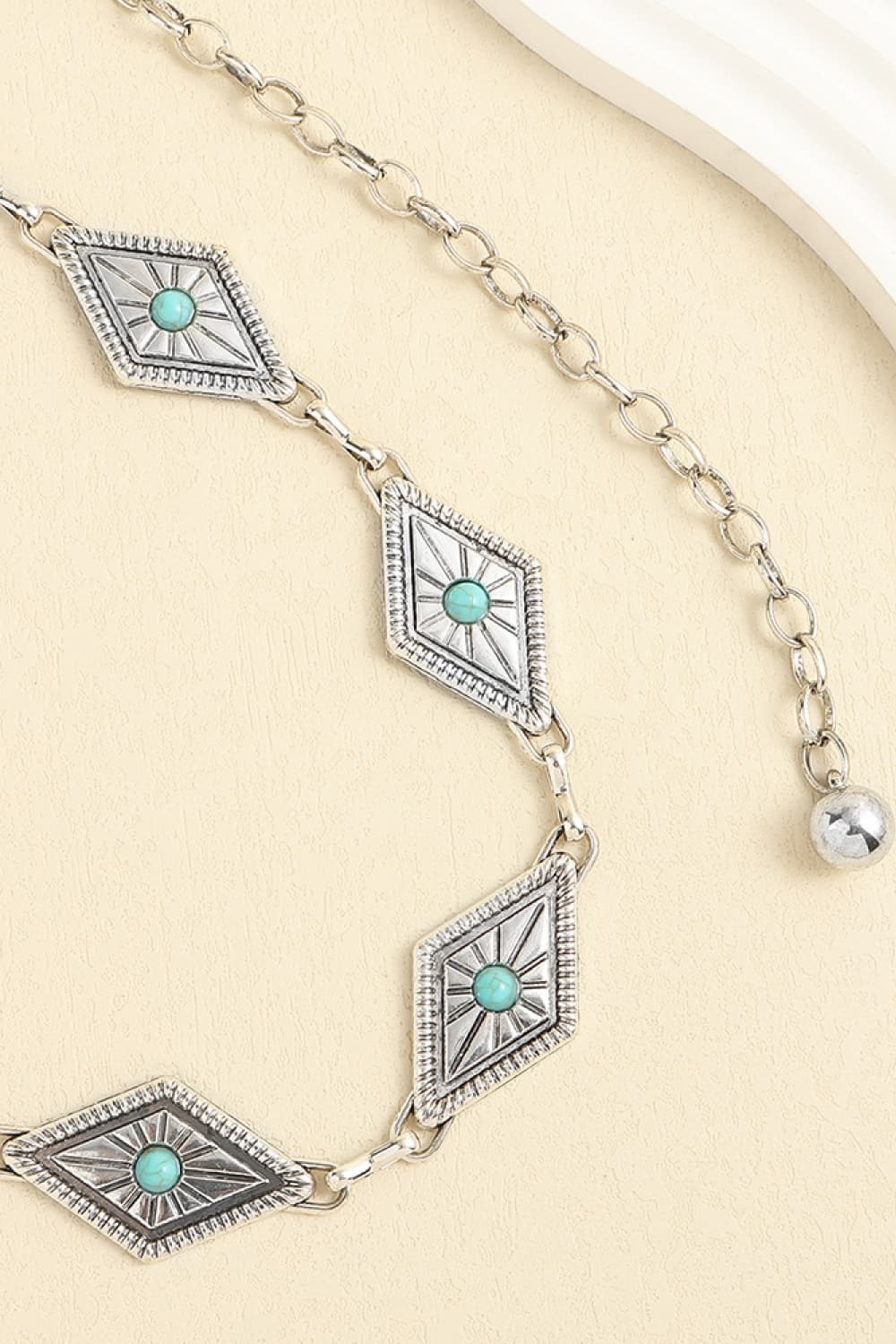Vintage Turquoise Alloy Belt - The Goddess Galleries