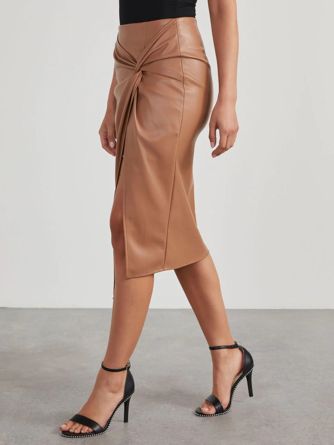 Twist Detail High Waist Skirt - The Goddess Galleries