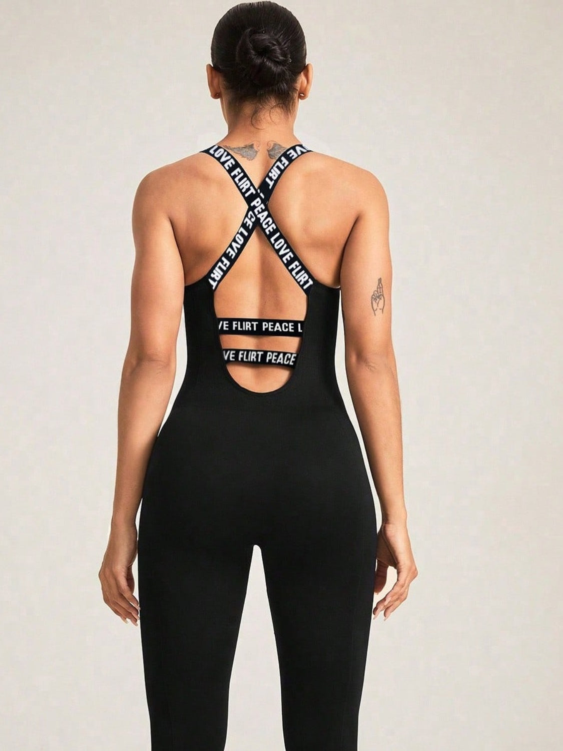 Crisscross Back Sleeveless Active Jumpsuit - The Goddess Galleries