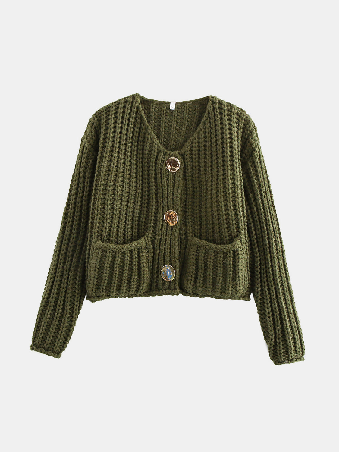 Button Down Long Sleeve Cardigan - The Goddess Galleries