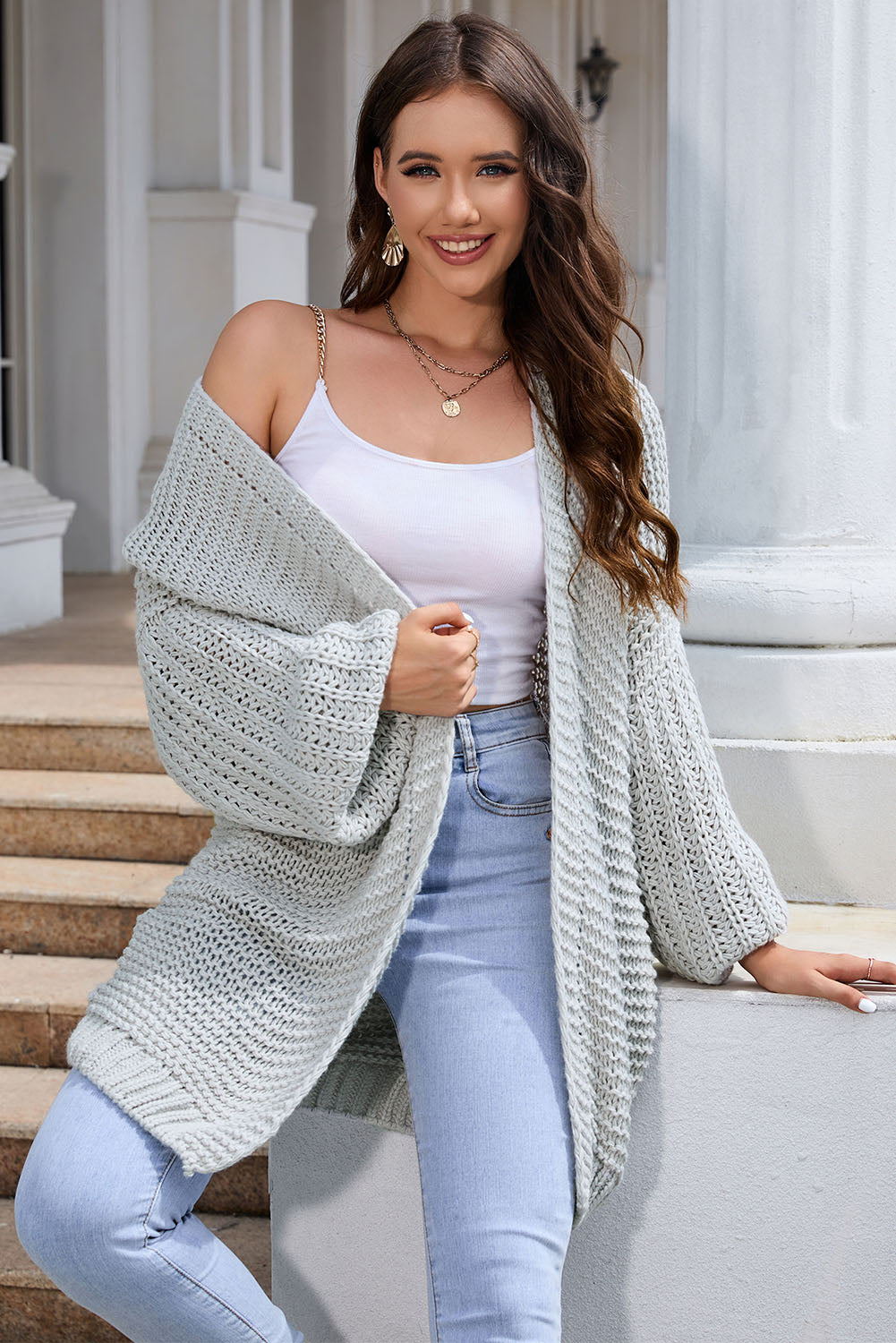 Open Front Longline Cardigan - The Goddess Galleries