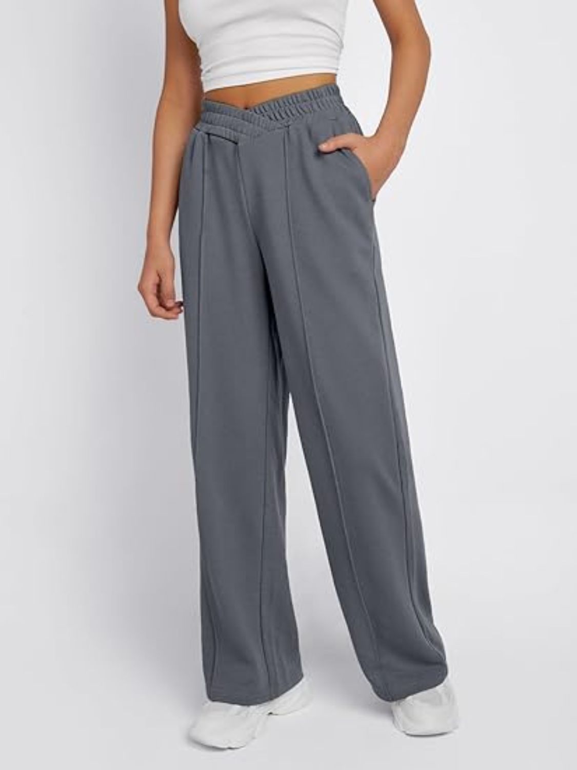 Elastic Waist Wide Leg Pants - The Goddess Galleries