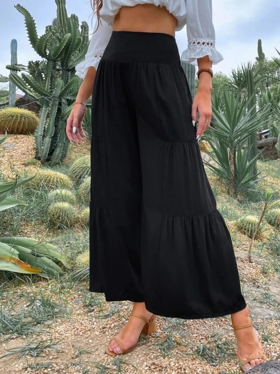 High Waist Wide Leg Pants - The Goddess Galleries