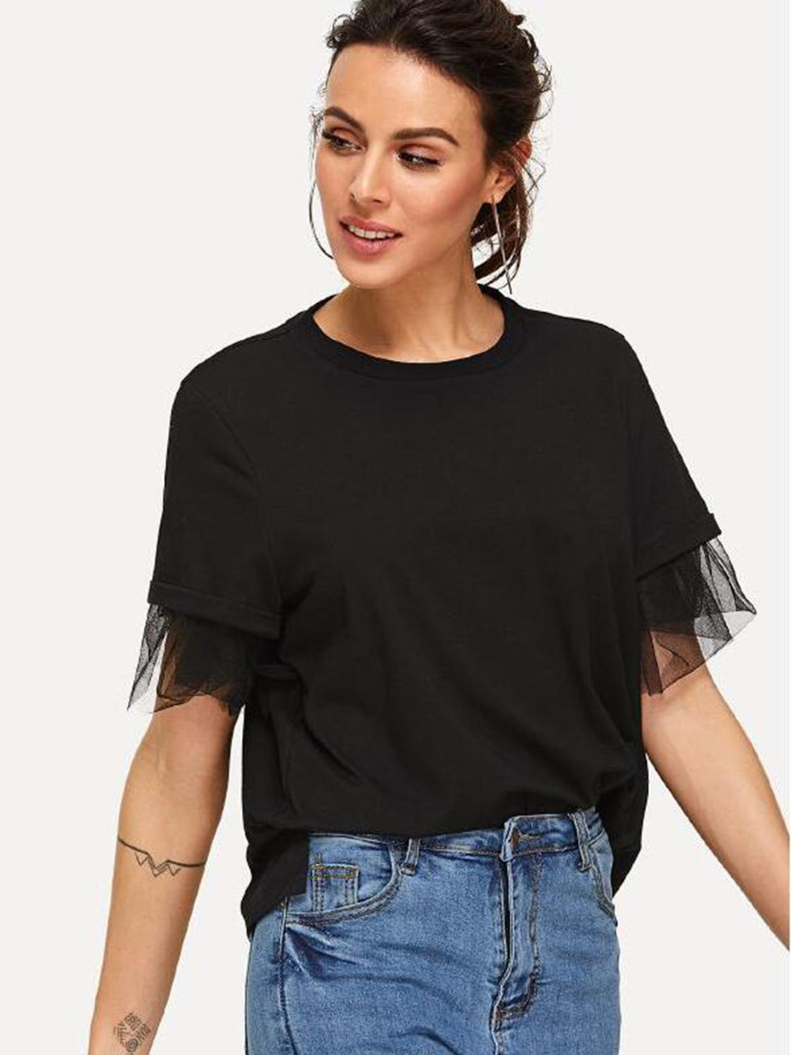 Round Neck Short Sleeve Top - The Goddess Galleries