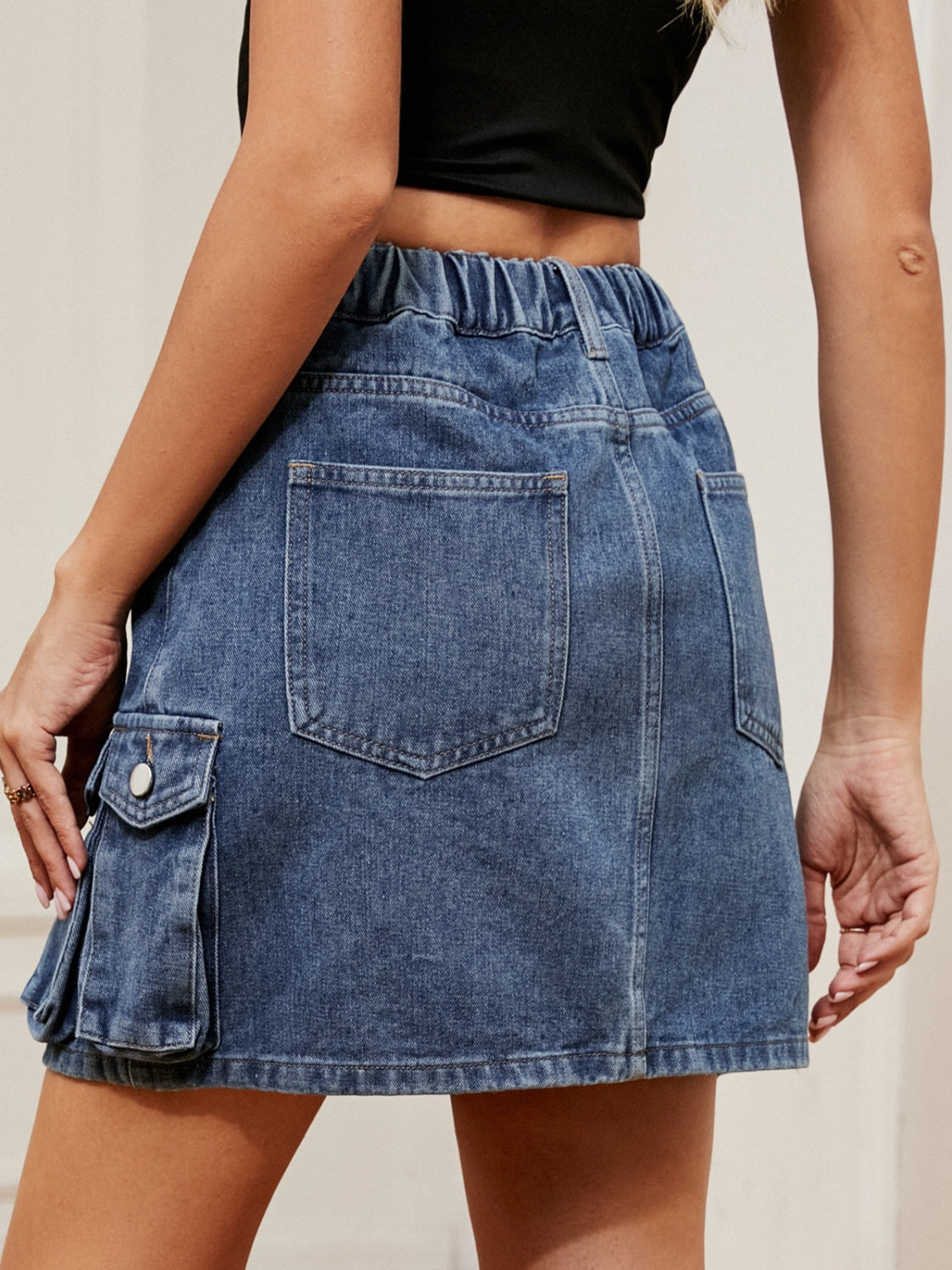 High Waist Denim Skirt - The Goddess Galleries