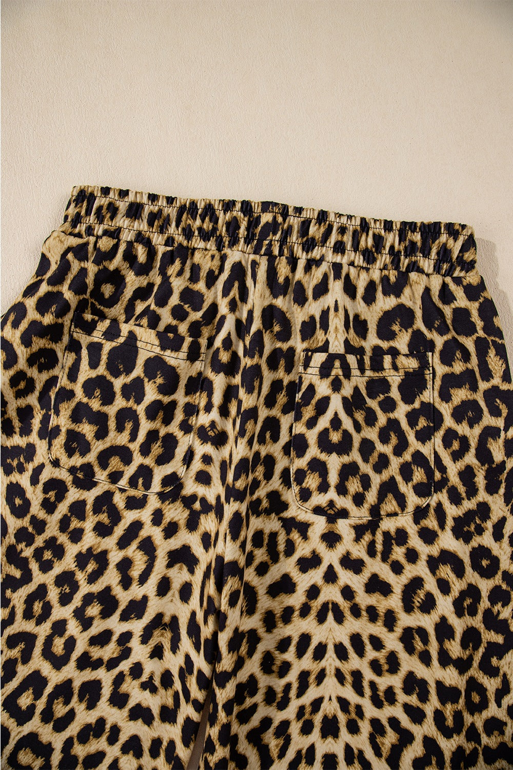 Leopard Bow Tie Elastic Waist Pants - The Goddess Galleries