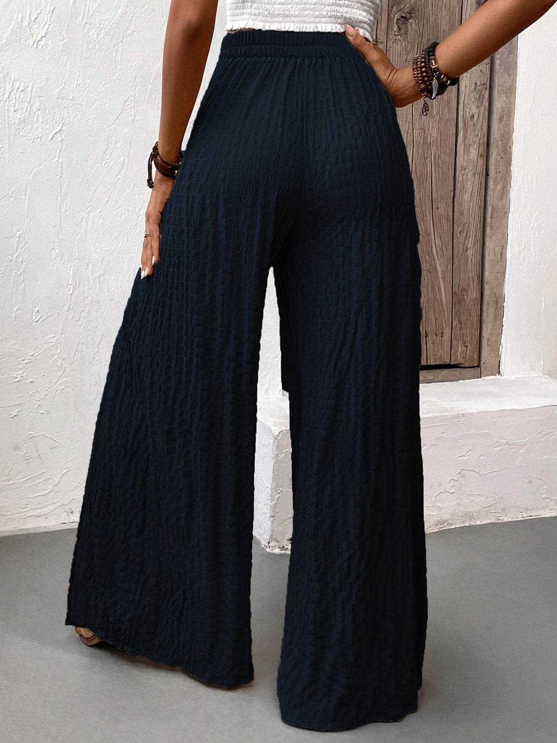 Honey Tied Slit Wide Leg Pants - The Goddess Galleries