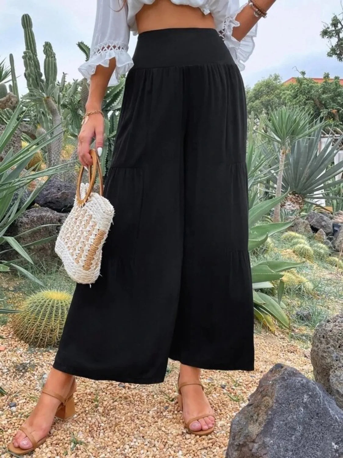 High Waist Wide Leg Pants - The Goddess Galleries