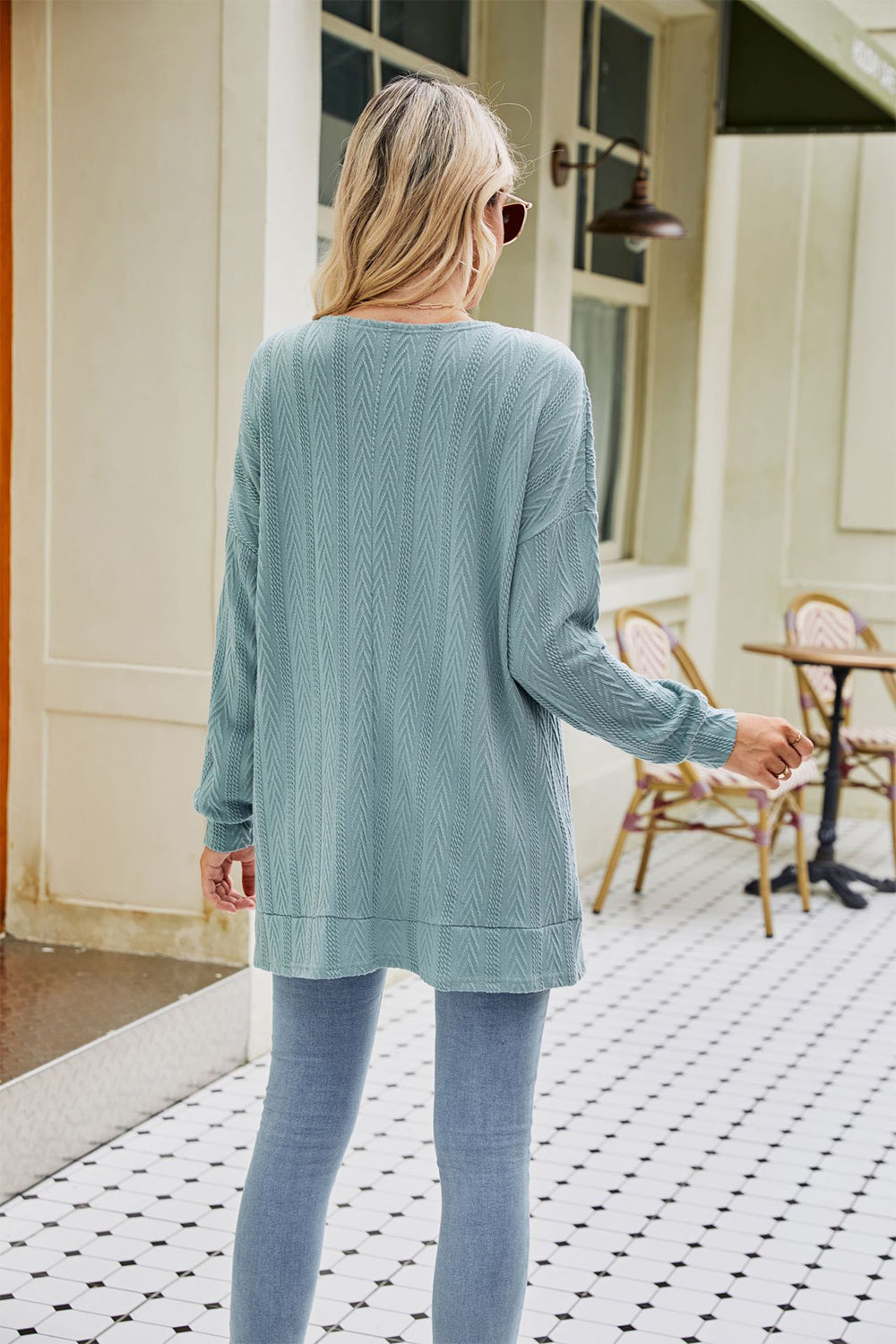 Long Sleeve Pocketed Cardigan - The Goddess Galleries