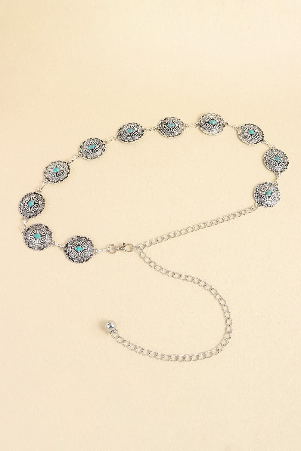 Vintage Turquoise Alloy Belt - The Goddess Galleries