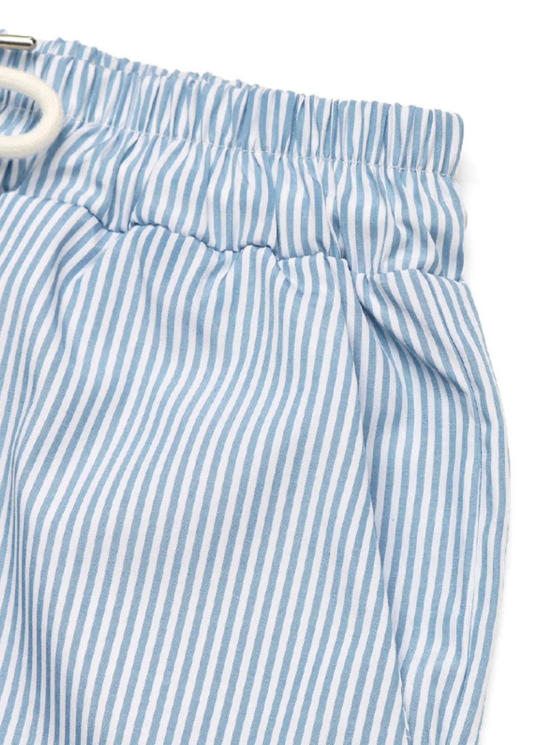 Drawstring Striped Wide Leg Cargo Pants - The Goddess Galleries