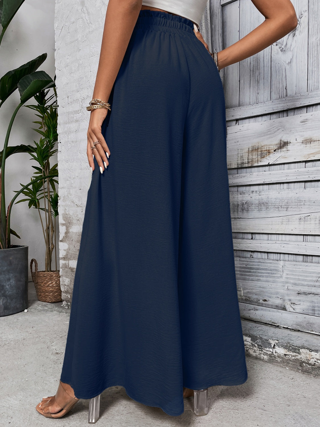 Honey Tied High Waist Wide Leg Pants - The Goddess Galleries