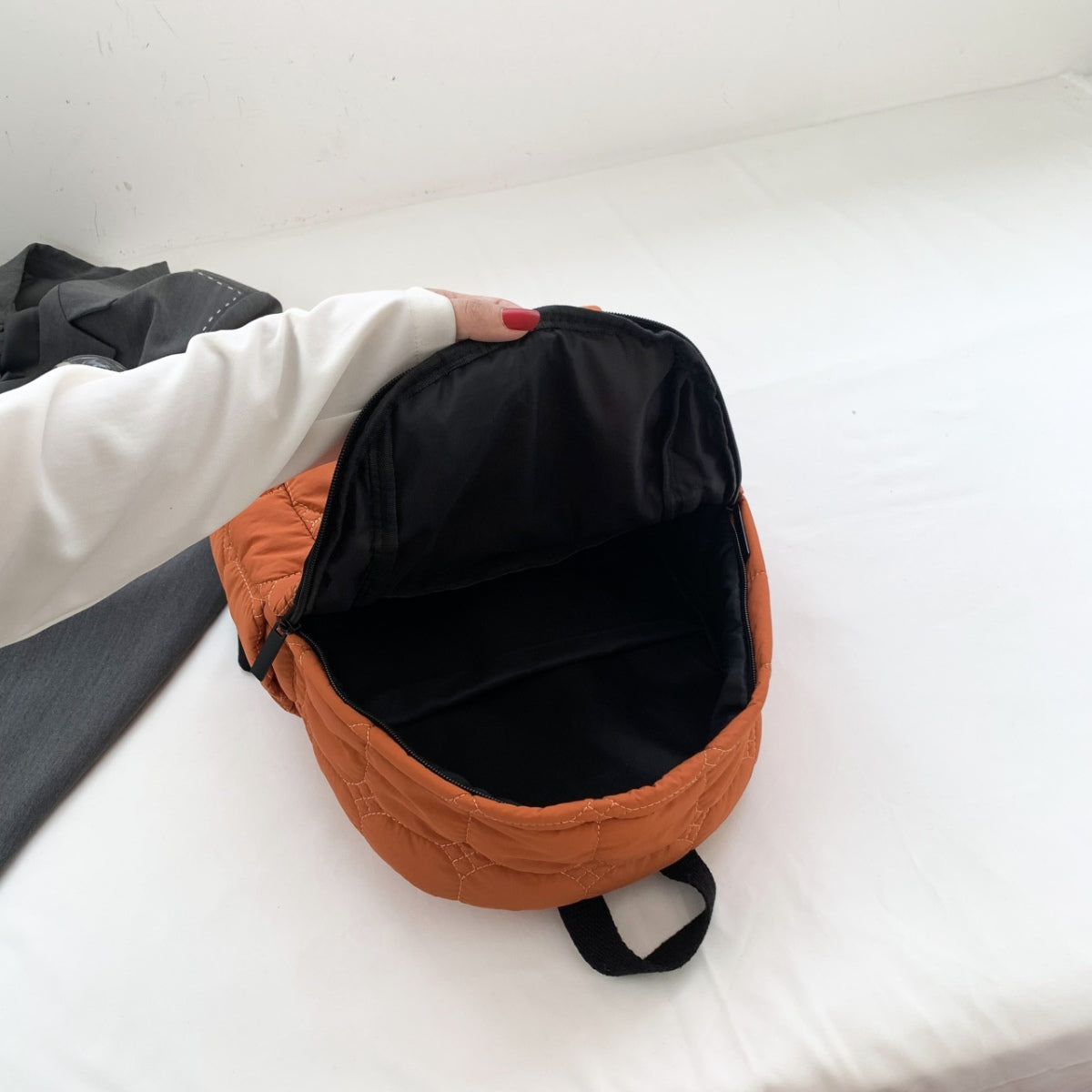 Quilted Polyester Backpack Bag - The Goddess Galleries