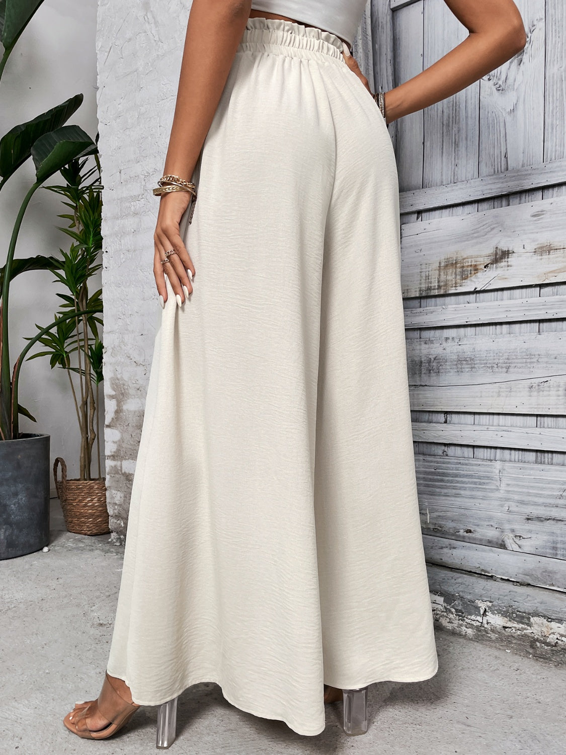 Honey Tied High Waist Wide Leg Pants - The Goddess Galleries
