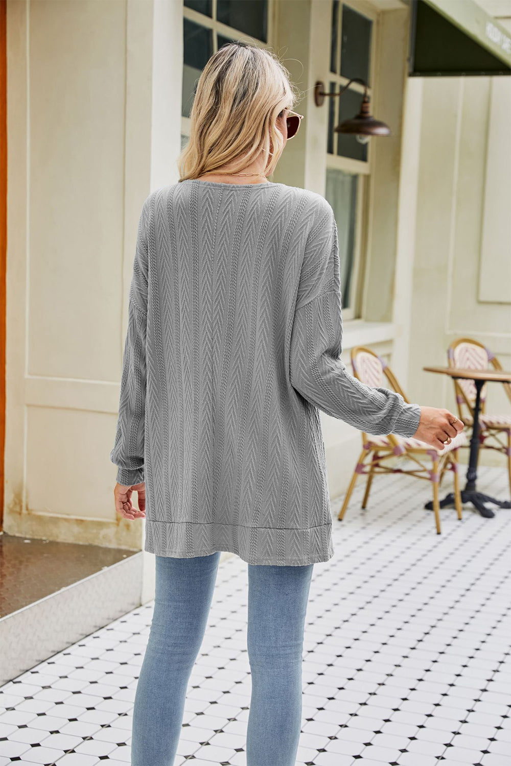Long Sleeve Pocketed Cardigan - The Goddess Galleries