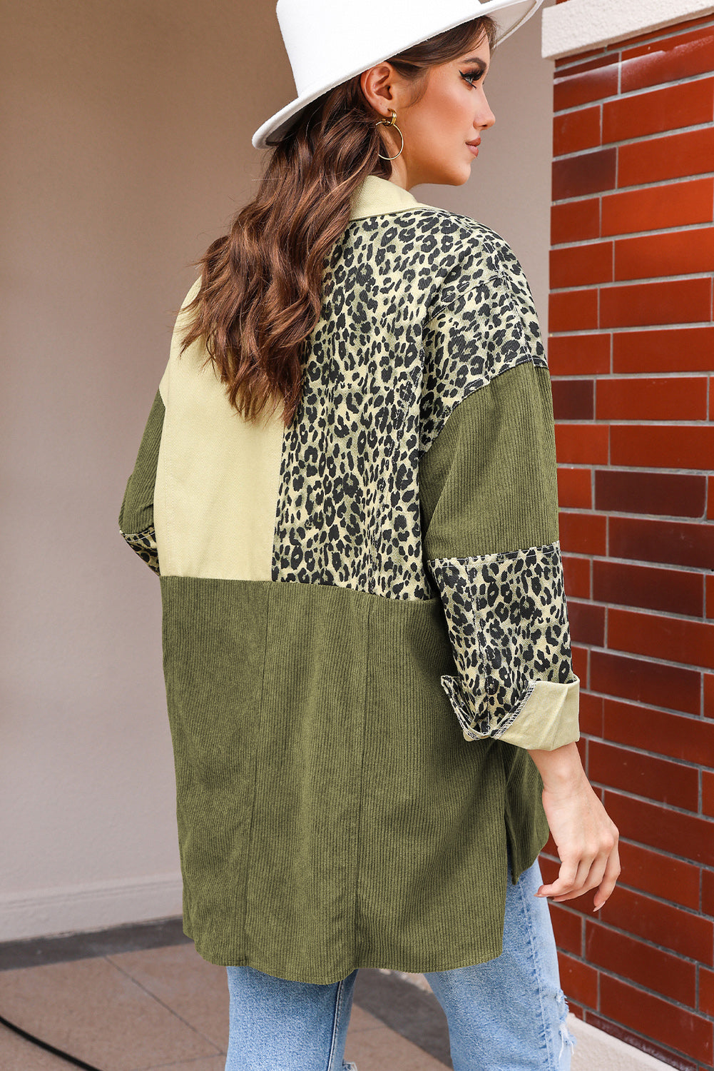 High-Low Leopard Snap Down Shacket - The Goddess Galleries