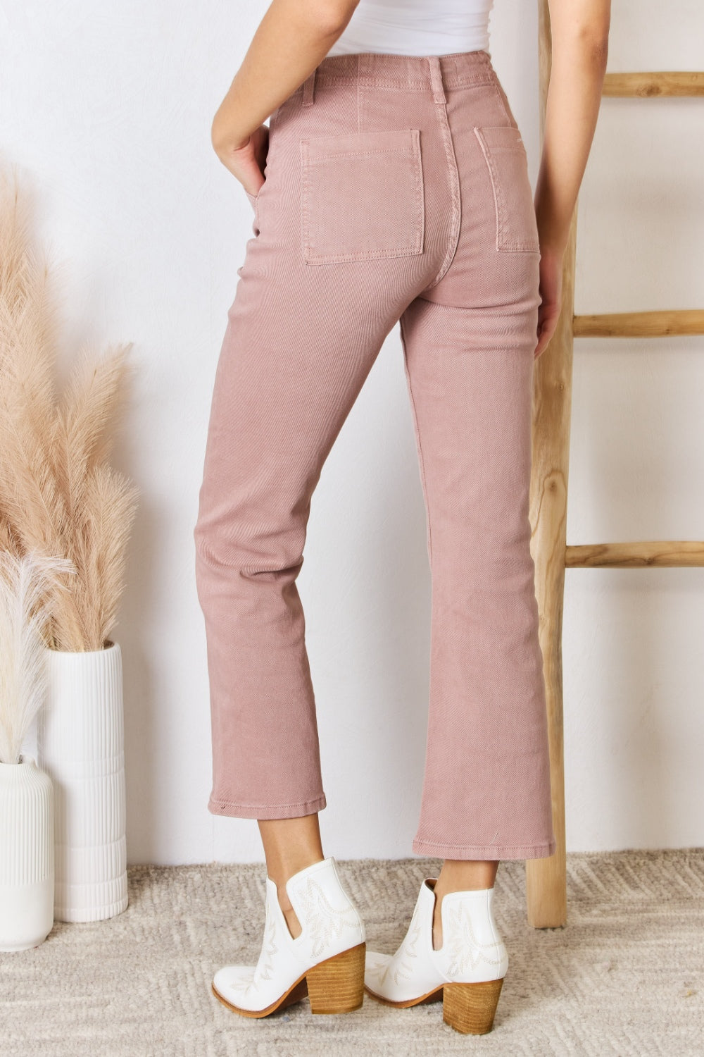 RISEN Full Size High Rise Ankle Flare Jeans - The Goddess Galleries