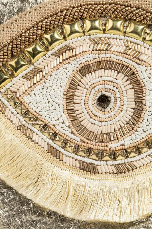 Fame Boho Beaded Eye Pattern Envelope Bag - The Goddess Galleries