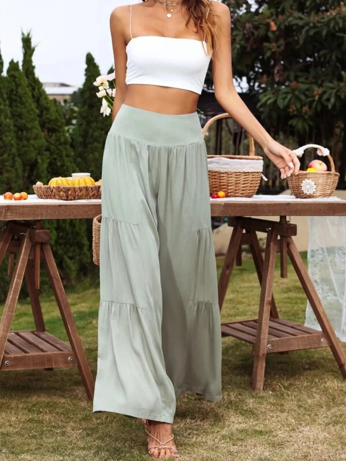 High Waist Wide Leg Pants - The Goddess Galleries