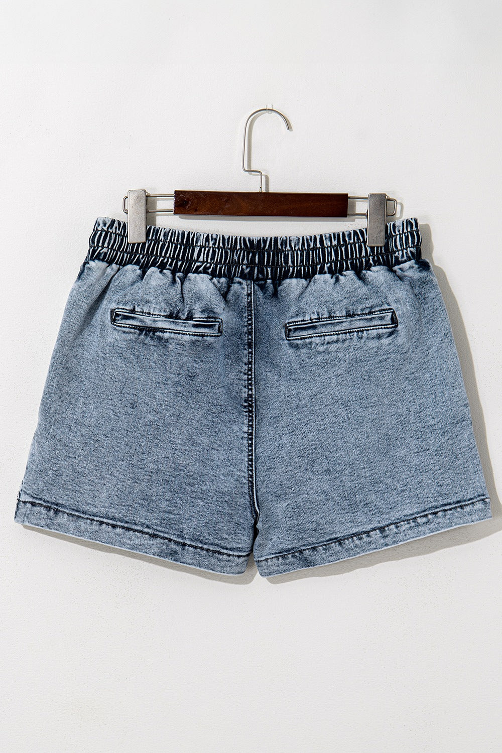 Drawstring High Waist Pocketed Denim Shorts - The Goddess Galleries