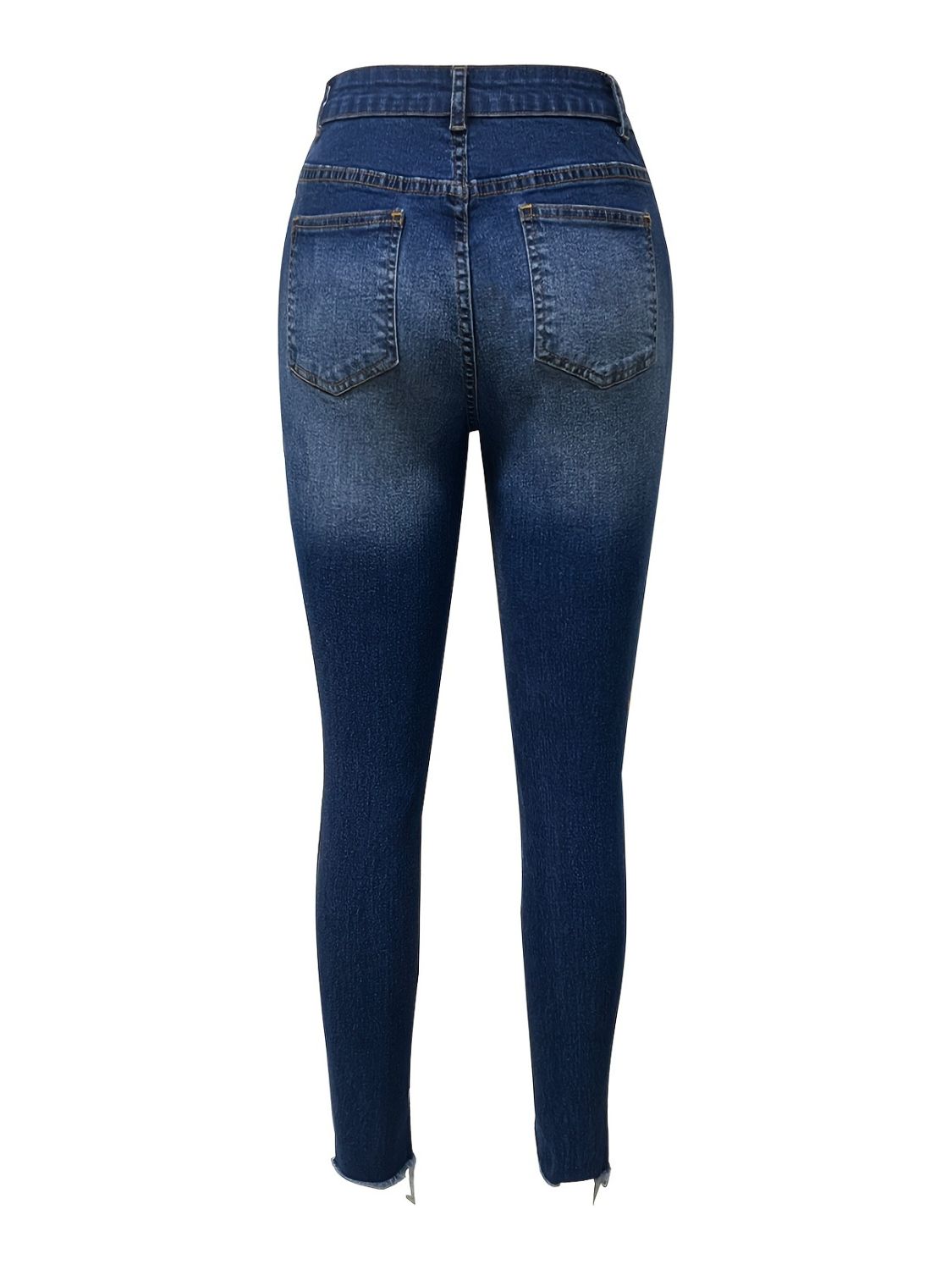 Distressed Skinny Jeans with Pockets - The Goddess Galleries