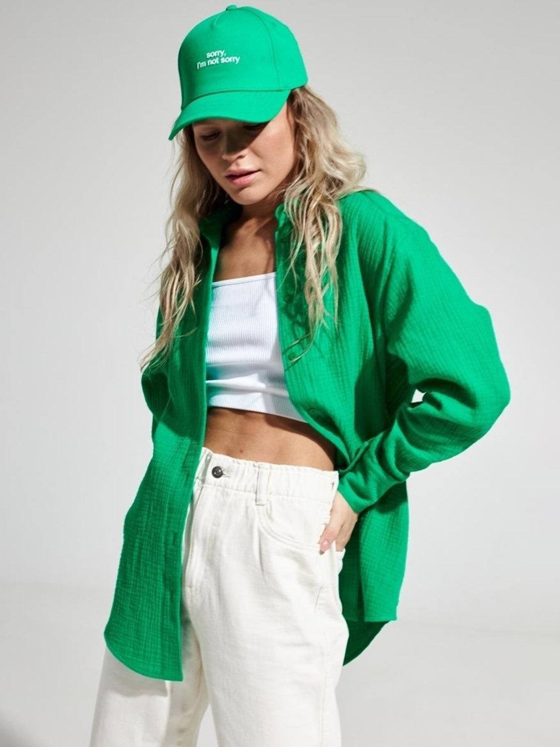 Textured Collared Neck Long Sleeve Shirt - The Goddess Galleries