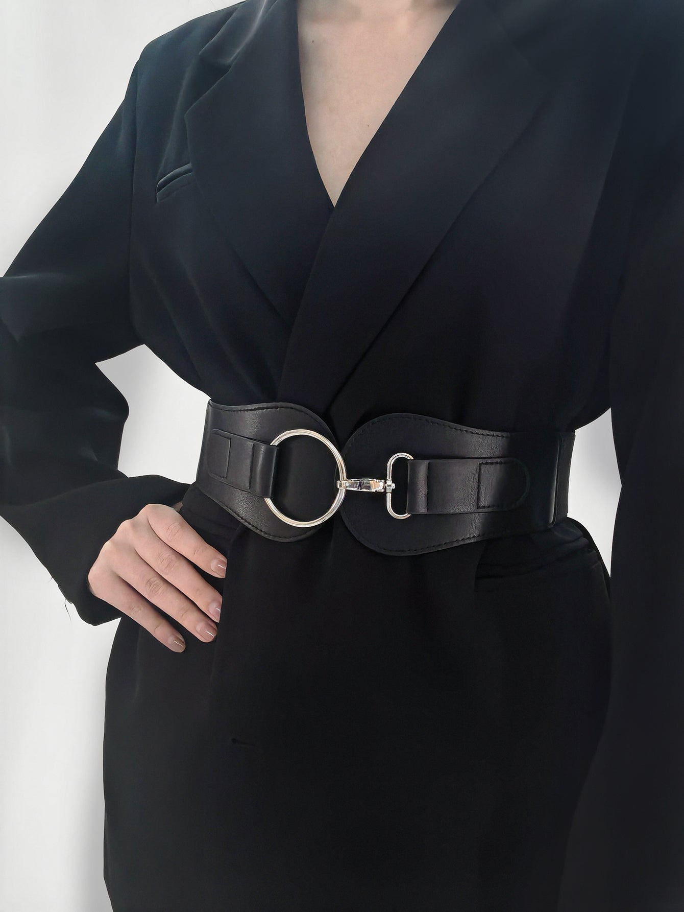 PU Elastic Wide Belt - The Goddess Galleries