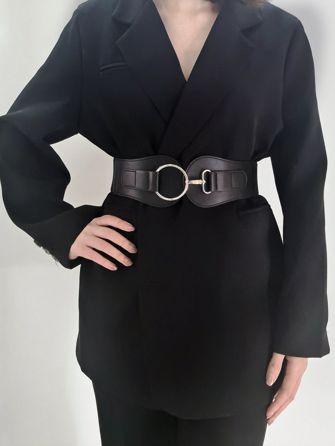 PU Elastic Wide Belt - The Goddess Galleries