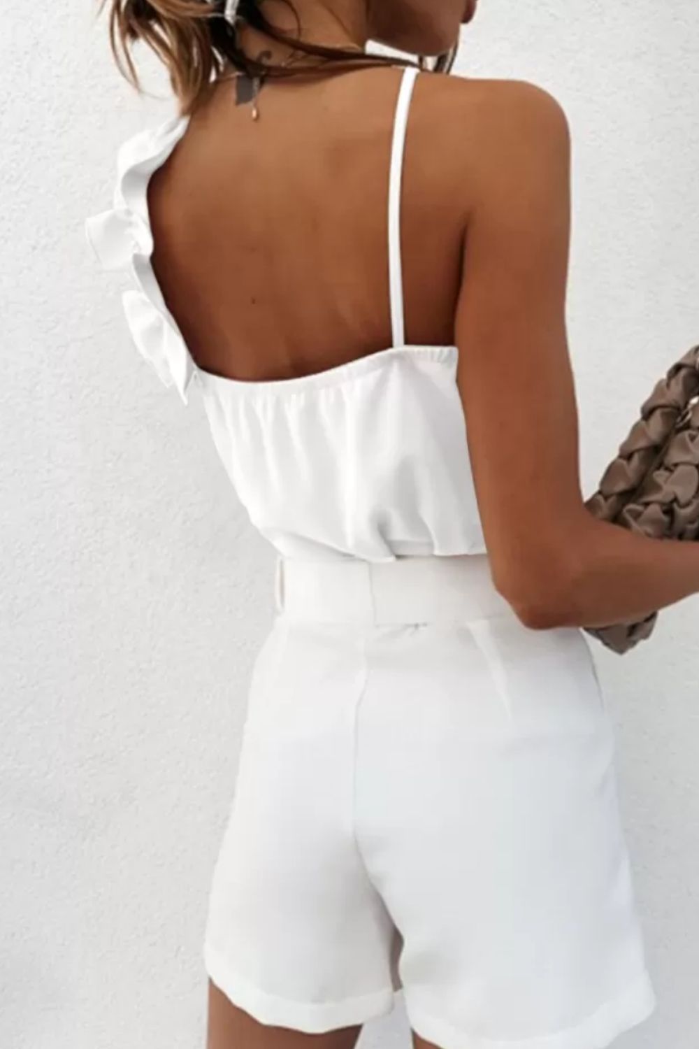 Ruffled V-Neck Cami - The Goddess Galleries
