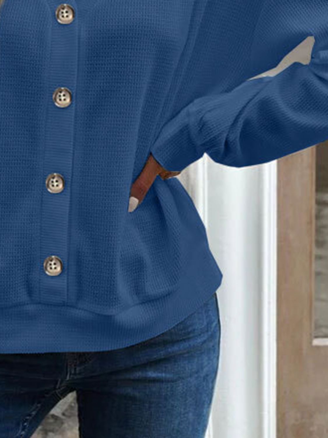 V-Neck Dropped Shoulder Blouse - The Goddess Galleries