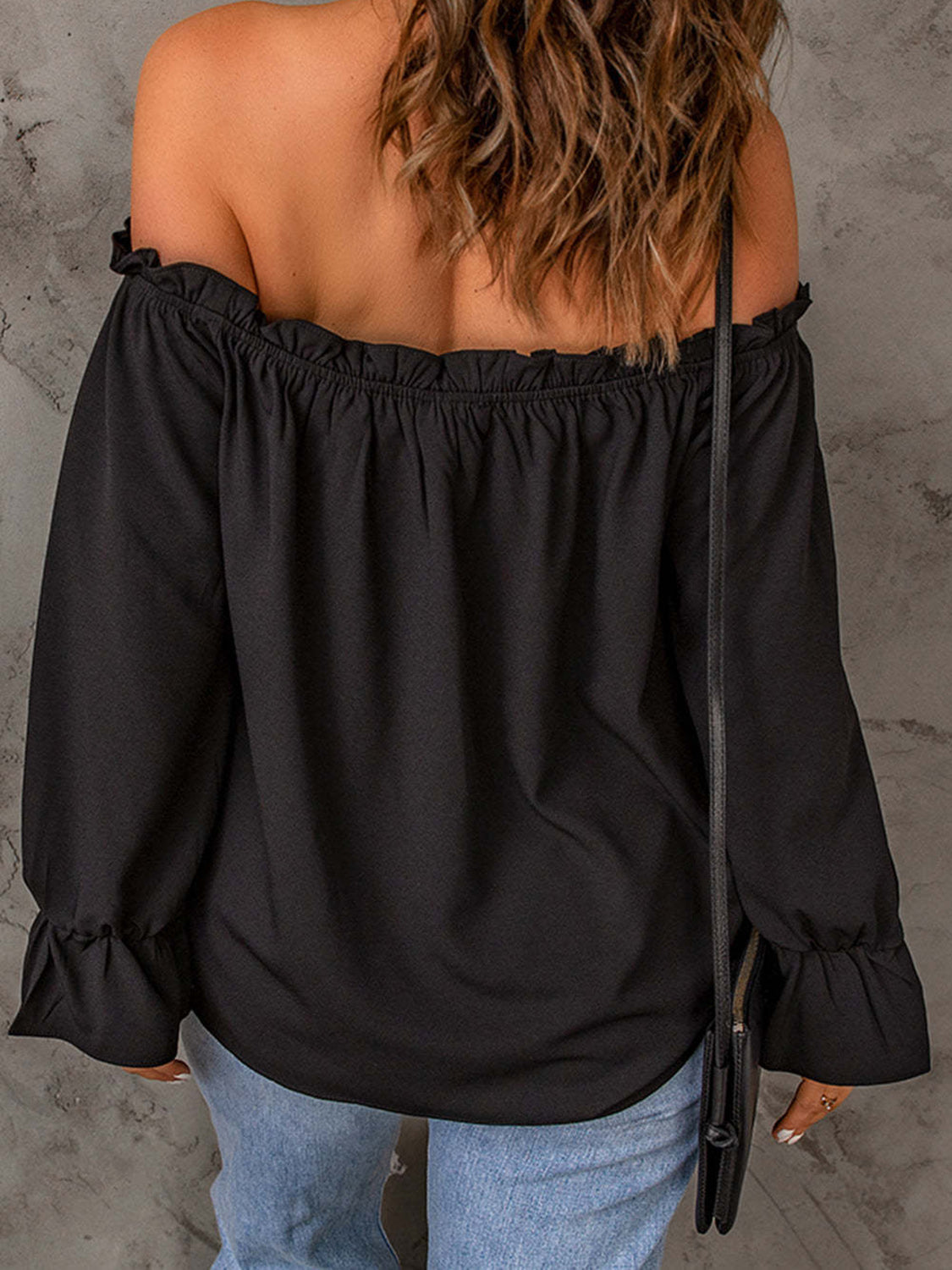 Off-Shoulder Flounce Sleeve Blouse - The Goddess Galleries