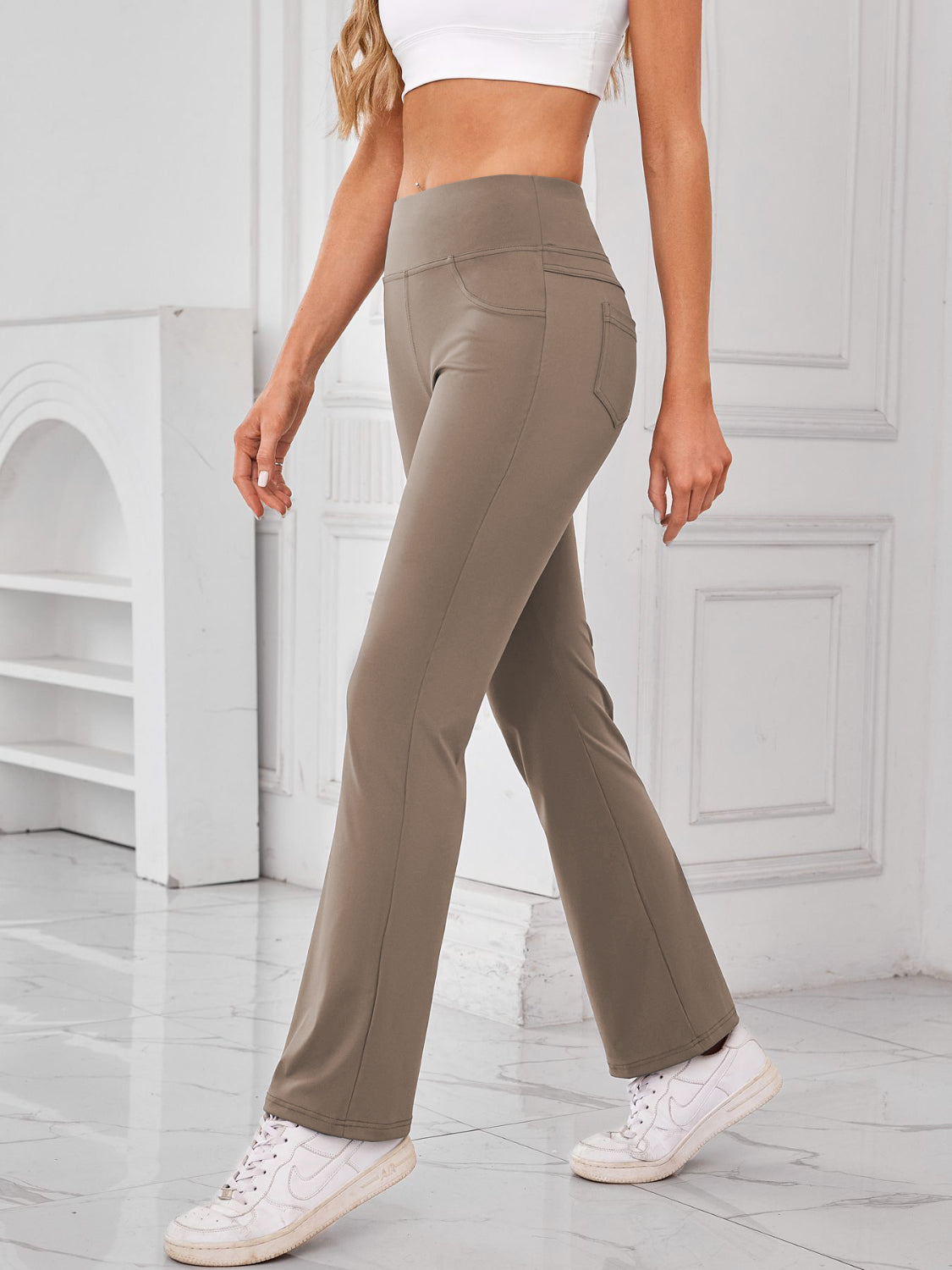 Lovelet High Waist Active Pants with Pockets - The Goddess Galleries