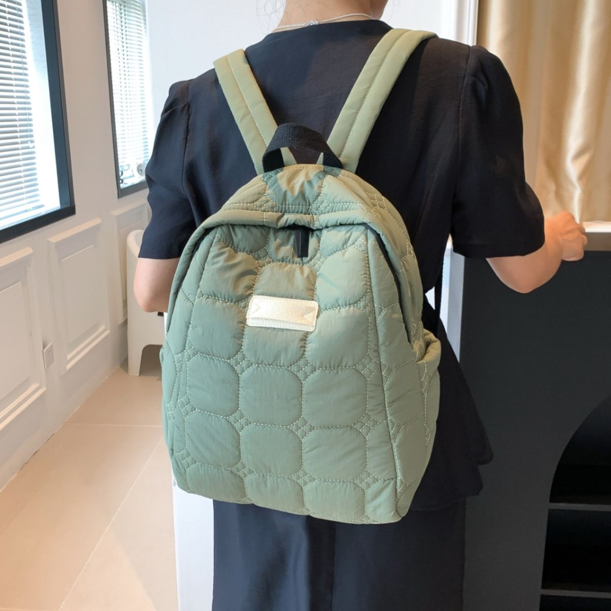 Quilted Polyester Backpack Bag - The Goddess Galleries