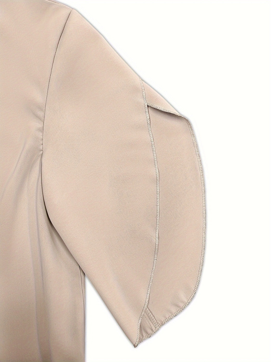 Ruched Mock Neck Half Sleeve Blouse - The Goddess Galleries