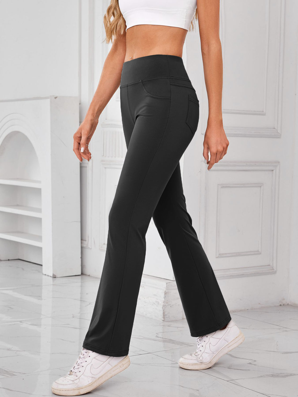 Lovelet High Waist Active Pants with Pockets - The Goddess Galleries