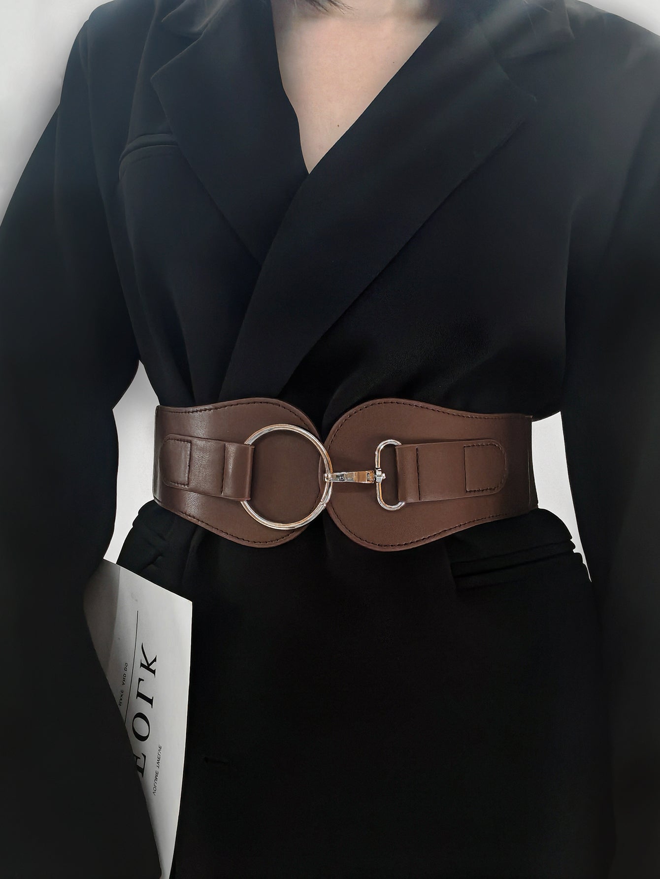 PU Elastic Wide Belt - The Goddess Galleries