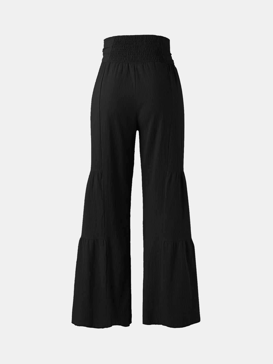 Tied Ruched Wide Leg Pants - The Goddess Galleries