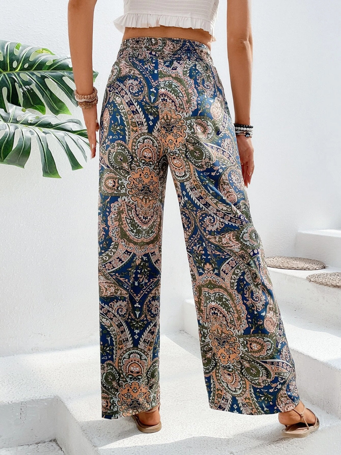 Printed Wide Leg Pants - The Goddess Galleries