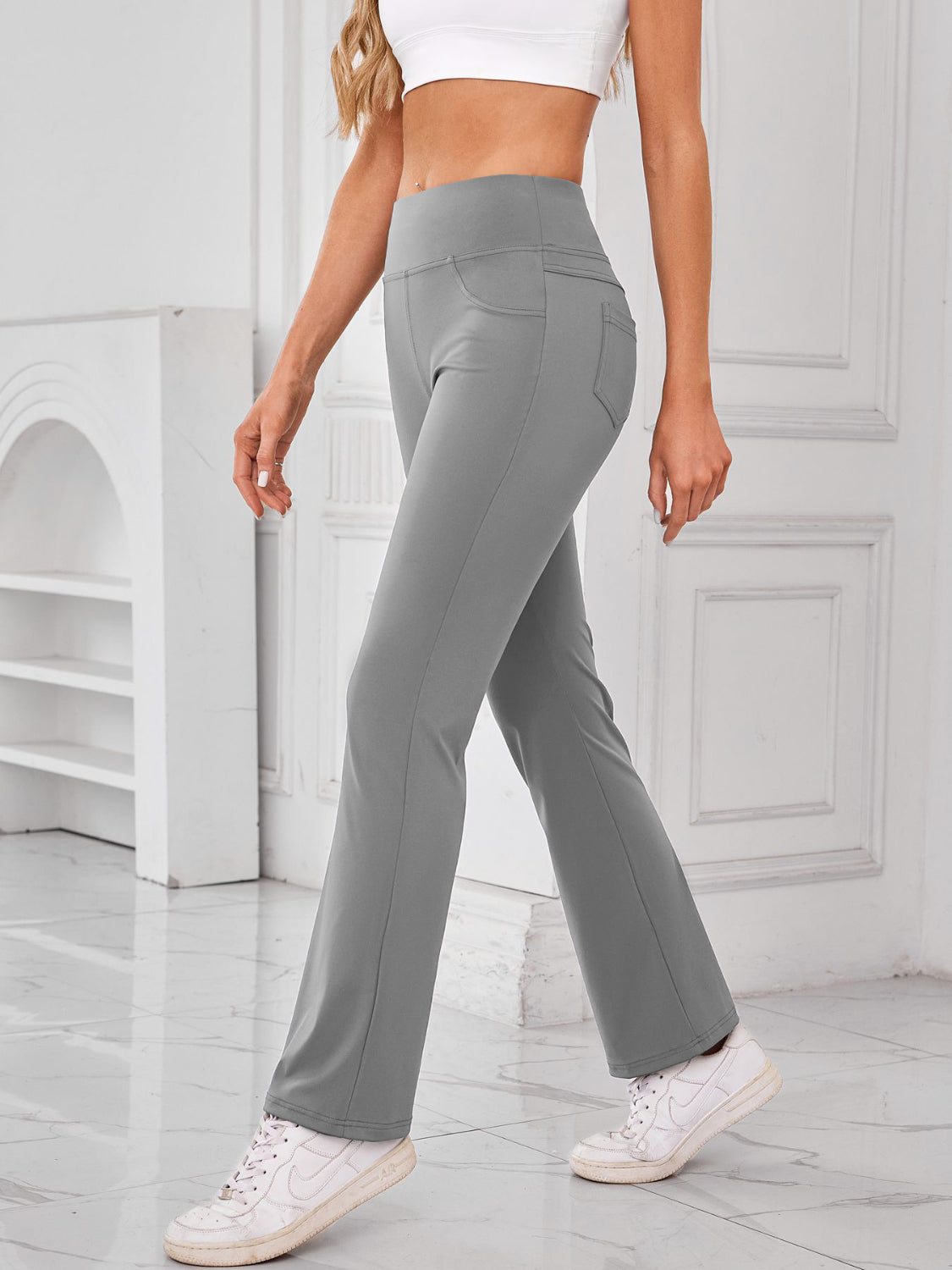 Lovelet High Waist Active Pants with Pockets - The Goddess Galleries