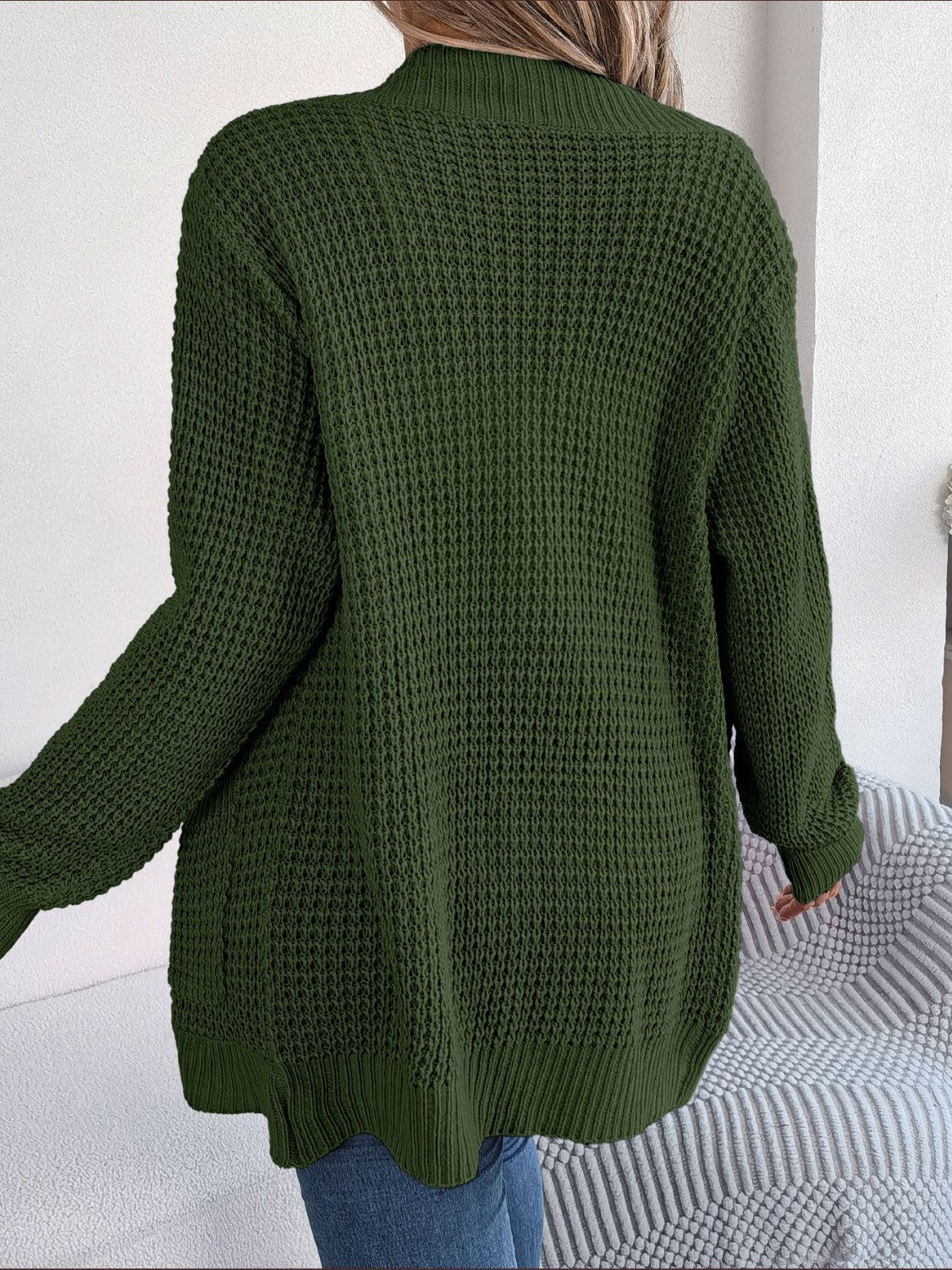 Open Front Long Sleeve Cardigan with Pockets - The Goddess Galleries