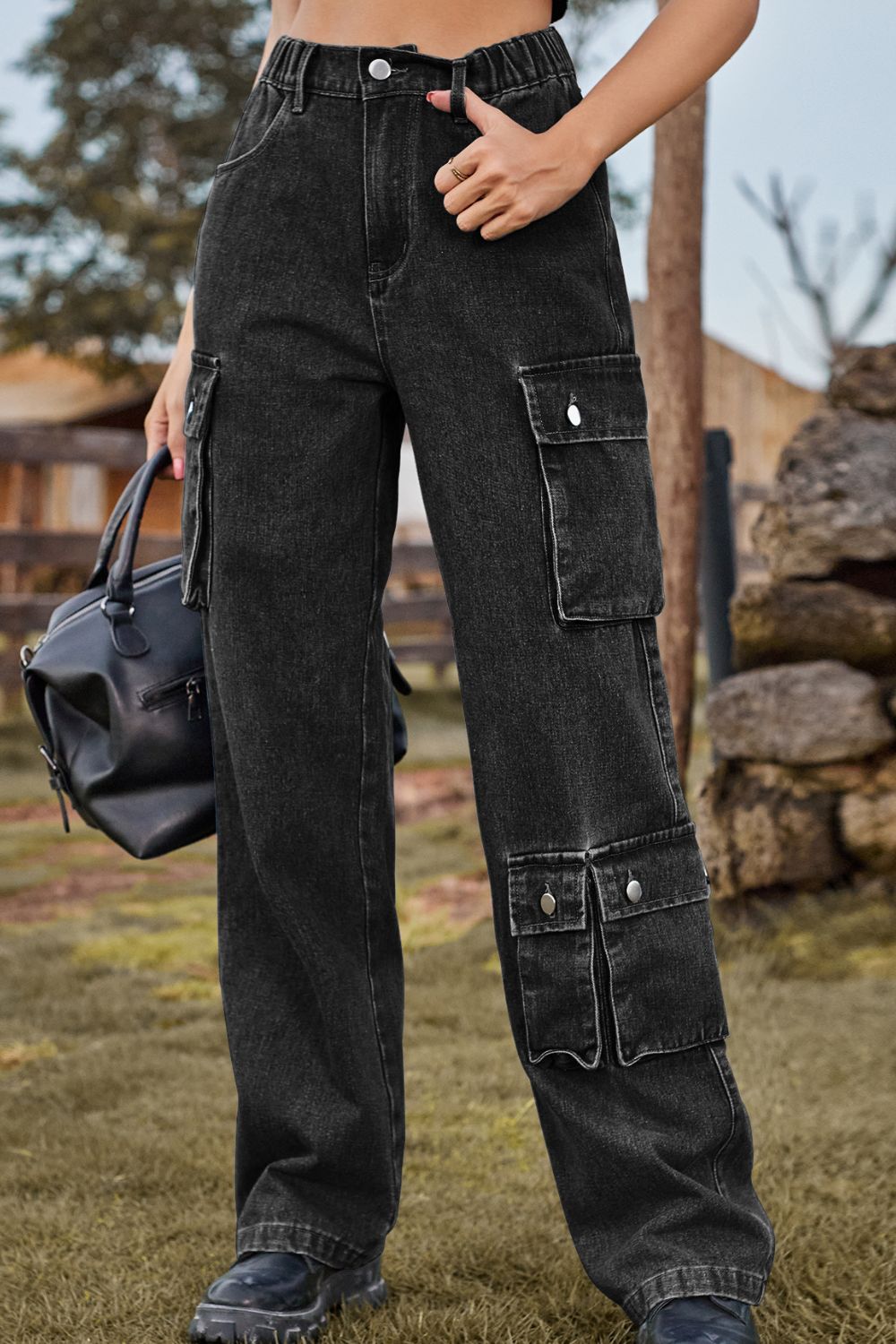 Loose Fit Long Jeans with Pockets - The Goddess Galleries