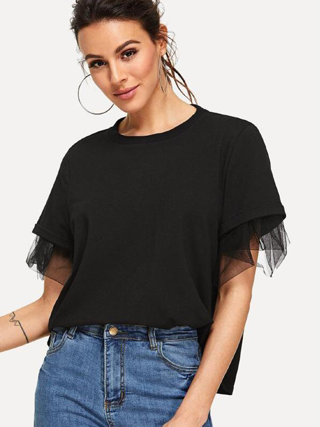 Round Neck Short Sleeve Top - The Goddess Galleries