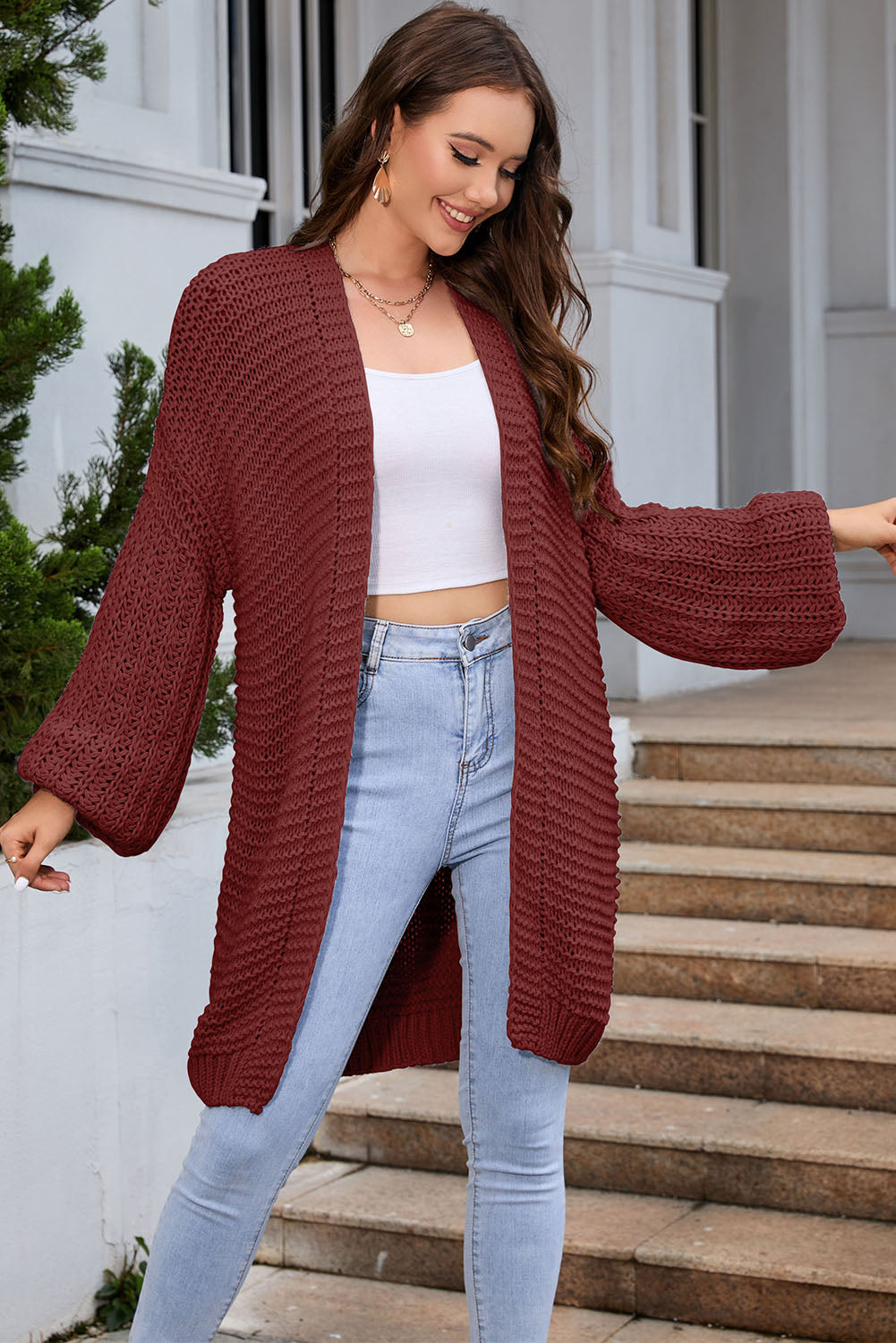 Open Front Longline Cardigan - The Goddess Galleries